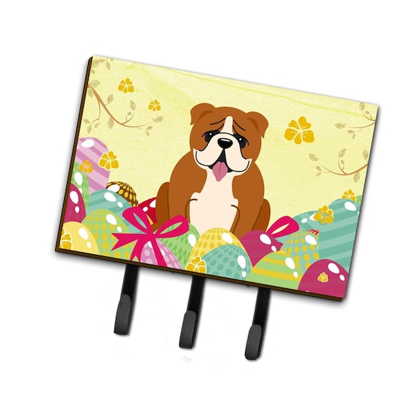 Carolines Treasures Easter Eggs English Bulldog Red White Leash or Key Holder BB6120TH68 - main